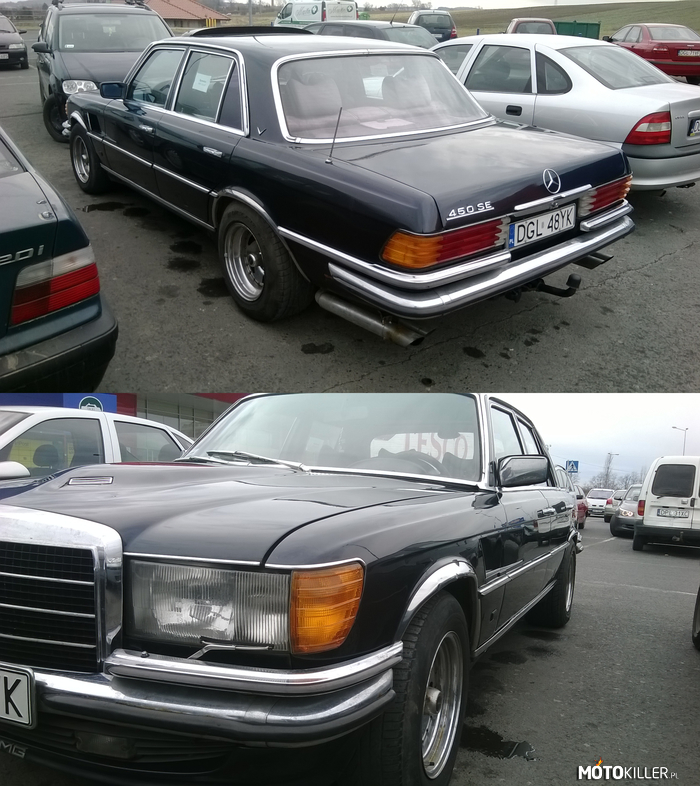 Znleziony w Głogowie – Mercedes 450SE - cudeńko. Jest na sprzedaż jak by kogoś to interesowało. 