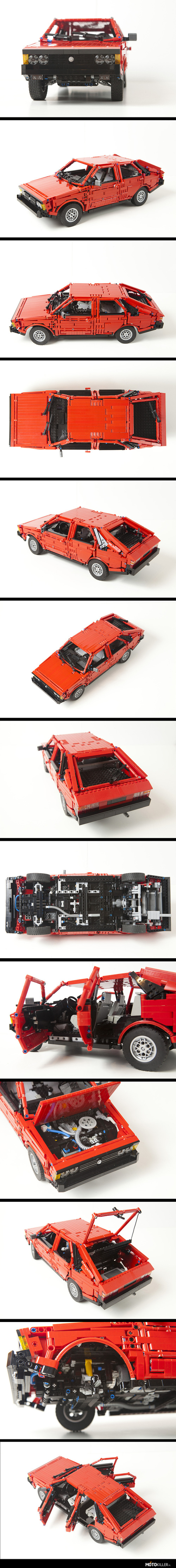 FSO Polonez zbudowany z klocków LEGO Technic