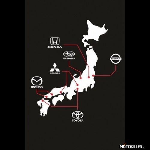 Mapa Japonii z innej strony