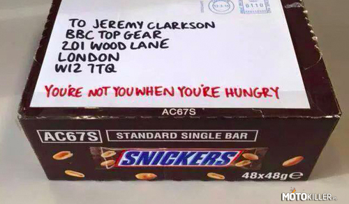 Have a Snickers Jeremy!