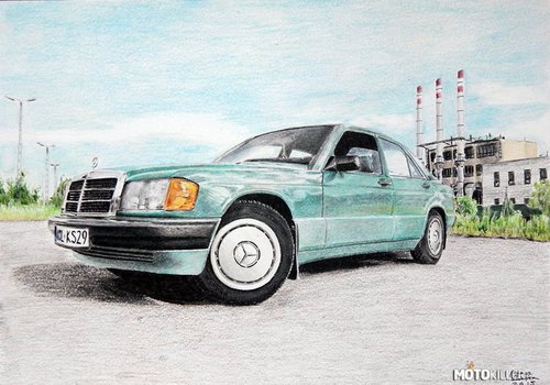 Mój Mercedes 190E W201 - rysunek