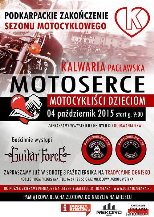 Zakończenie sezonu motocyklowego i zbiórka krwi w Kalwarii Pacławskiej