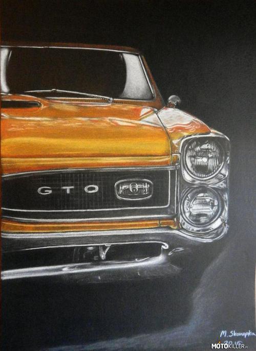 Pastelowy Pontiac GTO - rysunek