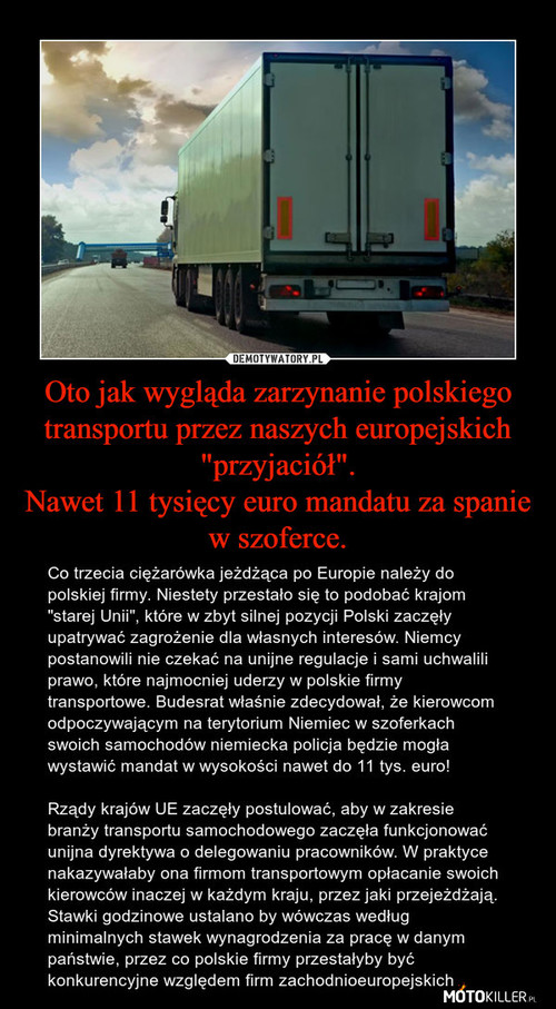 Jak UE poradziła sobie z polskimi przewoźnikami
