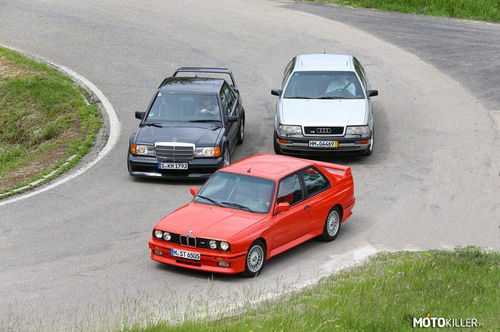 BMW E30 M3 vs Audi V8 vs Merc 190e