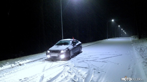 Opel Astra G Bertone zimowa sceneria